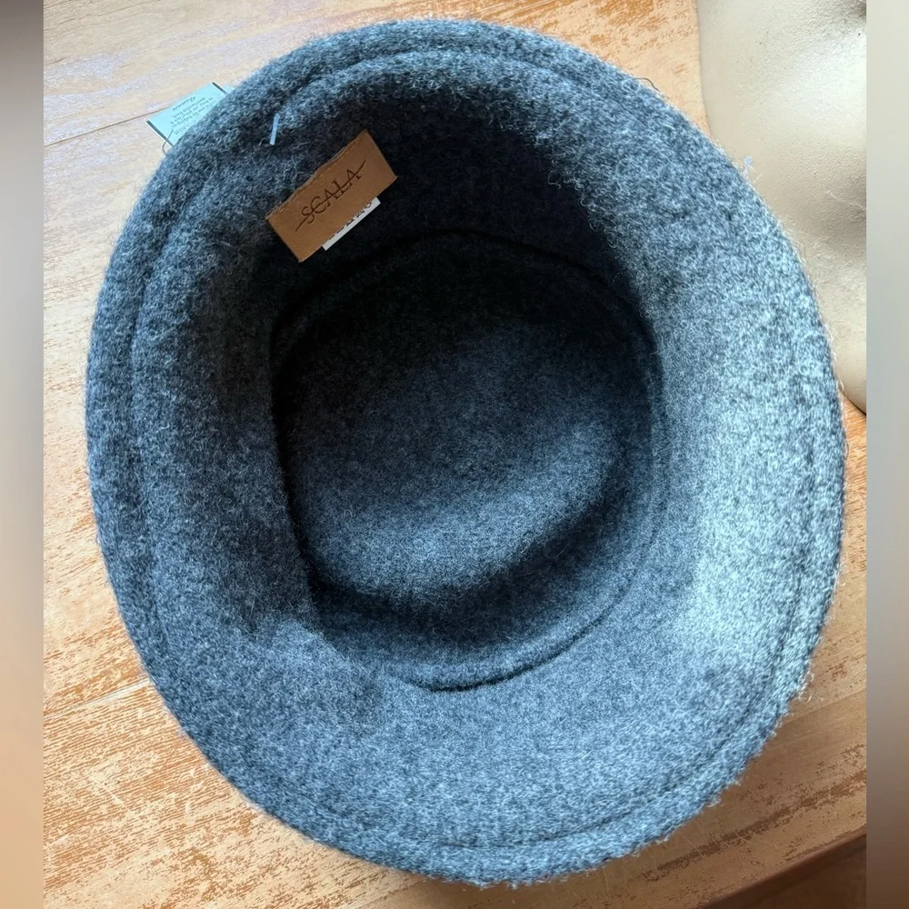 NWT 100% Wool Gray Scala Hat - Picture 9 of 10